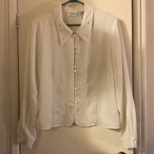 Cream dress blouse
